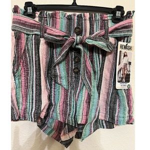 American original rewash brand striped shorts NWT